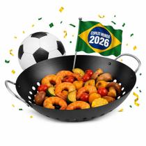 Panela Wok Antiaderente Carne Legumes Churrasco Futebol Copa Panela Wok Antiaderente Carne Legumes Churrasco Futebol Copa