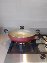 Panela Wok Antiaderente Com Tampa De Vidro 32 Cm Alumbella