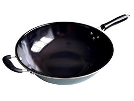 Panela Wok Antiaderente Fratelli Inox Profissional Preta 34cm