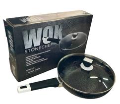 Panela wok antiaderente indução stonechef 28cm