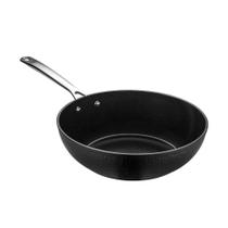 Panela Wok Antiaderente Para Indução 28 Cm Gourmet Preta