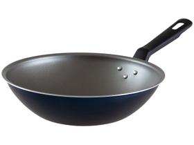 Panela Wok Antiaderente Tramontina de Alumínio - Ravena Azul 24cm