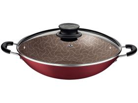 Panela Wok Antiaderente Tramontina Paris de Alumínio Vermelho 32cm
