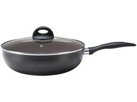 Panela Wok Brinox de Alumínio com Tampa - Ceramic Life Smart Plus 4791/143 Preta 28cm