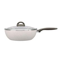 Panela Wok Cerâmic Life Suprema Alumínio 28cm 4,1l Vanilla