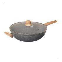 Panela wok ceramic marble em alumínio 31,5cm dark grey oster Panela wok ceramic marble em alumínio 31,5cm dark grey oster