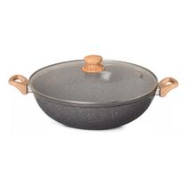 Panela Wok Cerâmica Marble 7L com Tampa Edition Dark Grey Oster