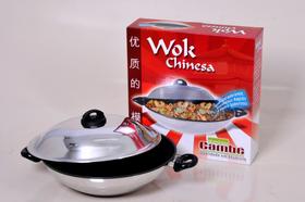Panela wok chinesa com revestimento antiaderente interno (7010)