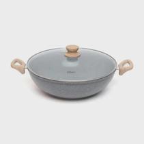 Panela wok com tampa 34 cm indução oster
