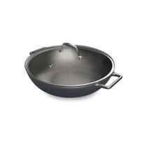 Panela Wok de Ferro Fundido Esmaltado Oxford Aroma Cinza 35cm para Indução Panela Wok de Ferro Fundido Esmaltado Oxford Aroma Cinza 35cm para Indução