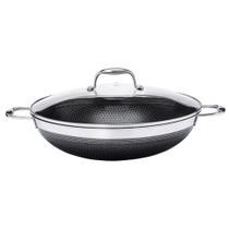 Panela Wok em aço Inox 34cm 5L Hive