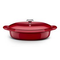 Panela Wok em Ferro Fundido Esmaltado com 30cm Expert Vermelha - Electrolux Panela Wok em Ferro Fundido Esmaltado com 30cm Expert Vermelha - Electrolux