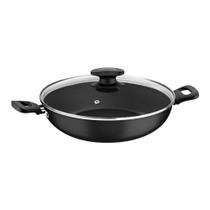 Panela Wok Loreto Com Rev. Interno E Externo Em Anti. Starflon Max 28 Cm 3,3L - Tramontina Grafite Panela Wok Loreto Com Rev. Interno E Externo Em Anti. Starflon Max 28 Cm 3,3L - Tramontina Grafite