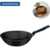 Panela Wok Loreto Tramontina Frigideira MultiUso Revestimento Interno e Externo em Antiaderente Starflon Max Grafite