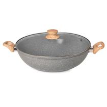 Panela Wok Marble Cerâmic Antiaderente Em Alumínio 34cm 7,0L Dark Grey 138597.02 Oster