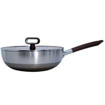Panela Wok Titanio Indução Antiaderente Revestimento Cerâmico 28cm Marrom Panela Wok Titanio Indução Antiaderente Revestimento Cerâmico 28cm Marrom
