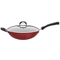 Panela Wok Tramontina Antiaderente 28Cm Com Tampa Mônaco 20867/728 Vermelho