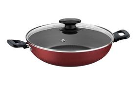 Panela Wok Tramontina Antiaderente Tampa 28 Cm Vermelha