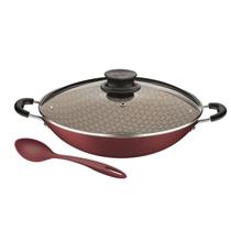 Panela Wok Tramontina Paris Antiaderente Tampa de Vidro 32cm 4,4 L com Colher