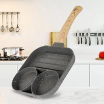Panelas antiaderentes espessadas divididas para café da manhã 3 em 1, frigideira para bife, panqueca, ovo, frigideira, c Panelas antiaderentes espessadas divididas para café da manhã 3 em 1, frigideira para bife, panqueca, ovo, frigideira, c