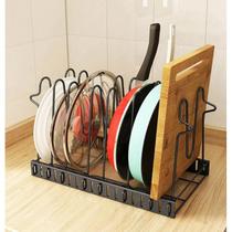 Panelas Concha Talheres Rack Ajustável Prateleira Tampa Prato Cozinha Armário Suporte Organizador