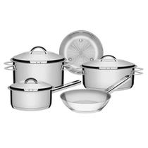Panelas Conjunto de Panelas Solar 5 Pesas de Aço Inox