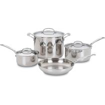 Panelas Cuisinart Aço Inox Chef'S Classic 7 Peças 77-7P1 Panelas Cuisinart Aço Inox Chef'S Classic 7 Peças 77-7P1
