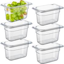 Panelas de alimentos CURTA 1/9, tamanho 4 polegadas de profundidade, policarbonato NSF x6