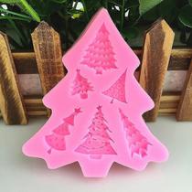 Panelas de bolo moldam o novo molde de cola de gota em forma de árvore de natal 2pcs