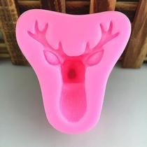 Panelas de bolo moldam o novo molde de gesso em forma de cabeça de veado 2pcs Panelas de bolo moldam o novo molde de gesso em forma de cabeça de veado 2pcs