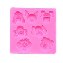 Panelas de bolo moldes ferramentas de cozimento diy 7 pepita animal de estimação desenho animado cão forma silicone fondant bolo decoração molde de chocolate