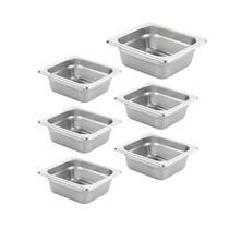 Panelas de hotel HECMAC Anti-Jam 1/6 tamanho 2,5 polegadas de aço inoxidável de profundidade