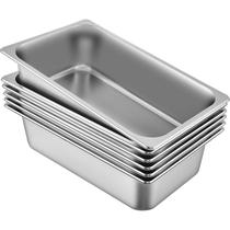 Panelas de mesa a vapor VEVOR, tamanho completo, aço inoxidável de 6 polegadas, pacote com 6