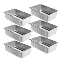 Panelas de mesa Steam WantJoin, tamanho completo, pacote com 6, aço inoxidável de 15 cm de profundidade Panelas de mesa Steam WantJoin, tamanho completo, pacote com 6, aço inoxidável de 15 cm de profundidade