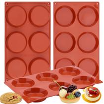 Panelas de silicone para muffins/moldes para ovos Ocmoiy 6 cavidades (pacote com 3)