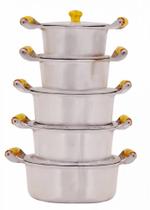 Panelas Grossas de Alumínio Kit 5 Peças