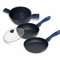 Panelas Ichef Ultra Sauté Grand, Day by Day, Family Size 24cm, com Tampa de Vidro Azul Ichef Azul Panelas Ichef Ultra Sauté Grand, Day by Day, Family Size 24cm, com Tampa de Vidro Azul Ichef Azul