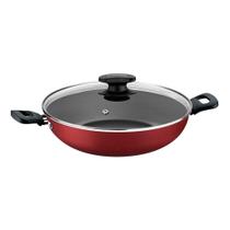 PanelaTramontina Wok Antiaderente 3.3l tampa de vidro 28cm