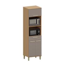 Paneleiro 100 MDF 3 Portas com Espaço para Micro-ondas 70cm Duna Luciane Móveis Paneleiro 100 MDF 3 Portas com Espaço para Micro-ondas 70cm Duna Luciane Móveis