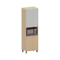 Paneleiro 100% Mdf 4 Portas 70cm Aura Luciane Móveis Carvalho-carvalho-cinza Cristal Paneleiro 100% Mdf 4 Portas 70cm Aura Luciane Móveis Carvalho-carvalho-cinza Cristal
