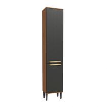 Paneleiro 2 Portas 40cm Elara Kappesberg Canela/Preto