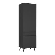 Paneleiro 2 Portas 62cm Veneza Multimóveis V3739 Preto Preto