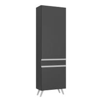 Paneleiro 2 Portas 62cm Veneza Multimóveis V3746 Preto/branco Preto/branco