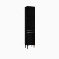 Paneleiro 2 Portas para Cozinha Modulada Milão Preto 182cm Menu Móveis