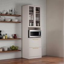 Paneleiro 3 Portas 1 Gaveta 70cm Espaço para Forno MDF Rodapé PVC Dobradiças Slow Essence Itatiaia