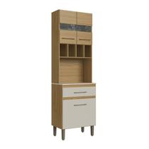 Paneleiro 3 Portas 1 Gaveta com Vidro Co4211 Ipê/Cristalo/Petra - Decibal Paneleiro 3 Portas 1 Gaveta com Vidro Co4211 Ipê/Cristalo/Petra - Decibal