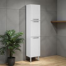 Paneleiro 3 Portas Dobradiças Slow Motion 40cm em Aço Branco Tarsila Itatiaia