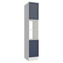 Paneleiro 40 Cm 2 Portas E 2 Nichos Branco/azul Vik Madesa Branco/azul