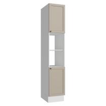 Paneleiro 40 cm 2 Portas e 2 Nichos Branco/Crema Vik Madesa Paneleiro 40 cm 2 Portas e 2 Nichos Branco/Crema Vik Madesa