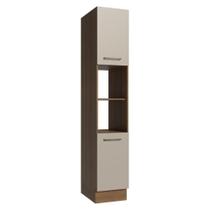 Paneleiro 40 cm 2 Portas e 2 Nichos Rustic/Crema Agata Madesa Paneleiro 40 cm 2 Portas e 2 Nichos Rustic/Crema Agata Madesa